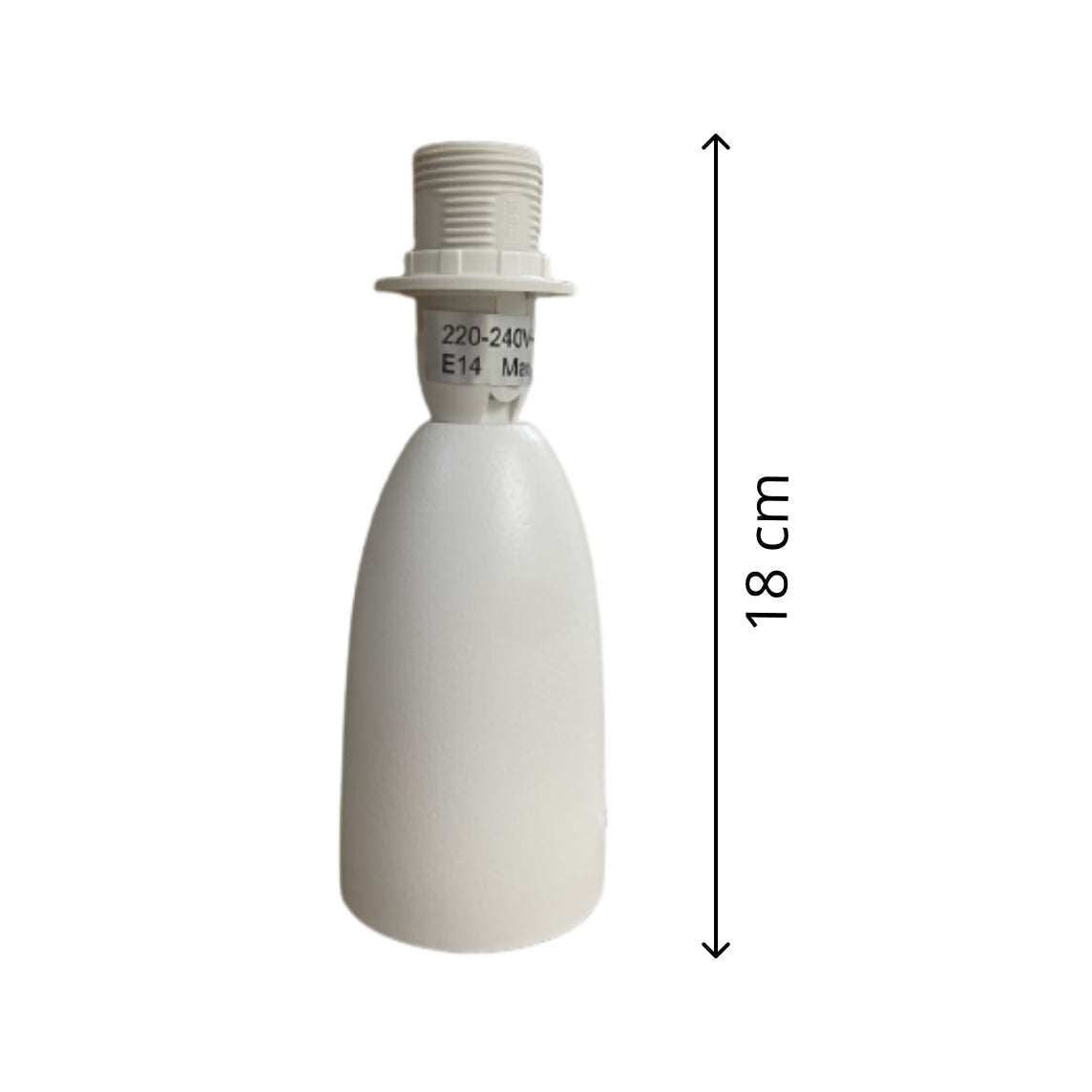 Base de lámpara de madera Comico blanca – Elegante y atemporal (18 cm E14/24 cm E27)