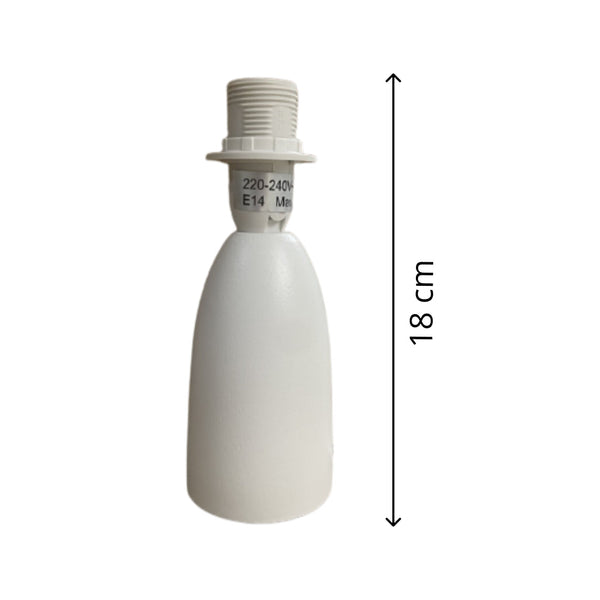 Base de lámpara de madera Comico blanca – Elegante y atemporal (18 cm E14/24 cm E27)