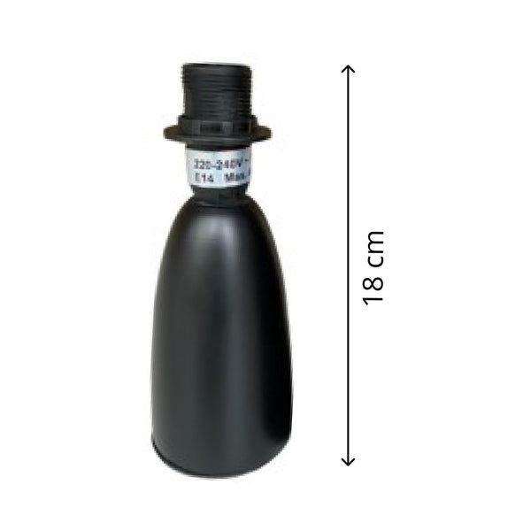 Various Comico Wood Lamp Base Black – Modern & Striking (18 cm / 24 cm, E14 / E27)