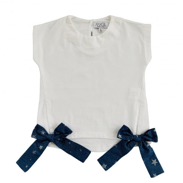 T-SHIRT WITH SIDE BOWS