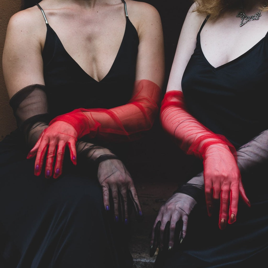 Textile Fashion and Formal Long Gloves