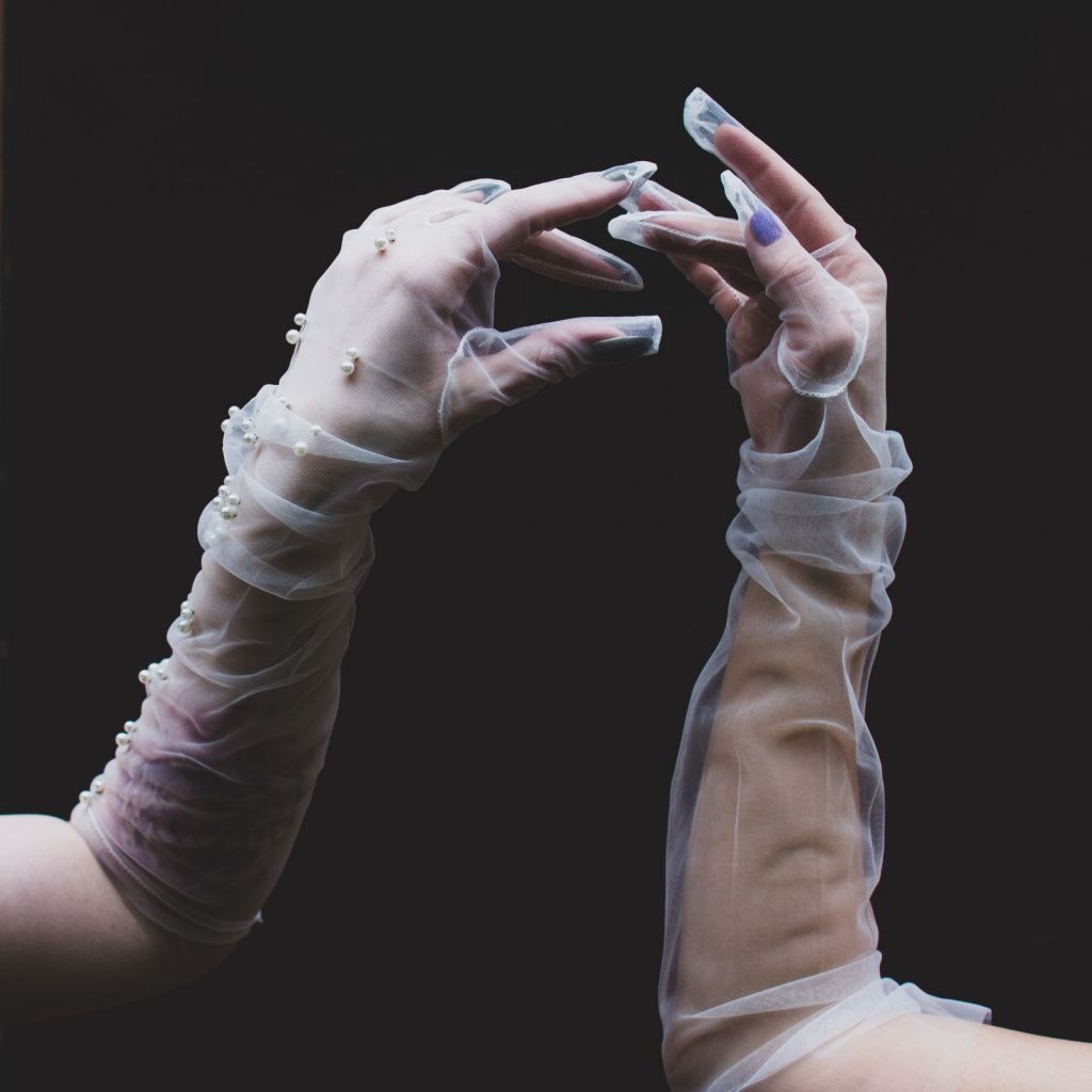 Textile Fashion and Formal Long Gloves