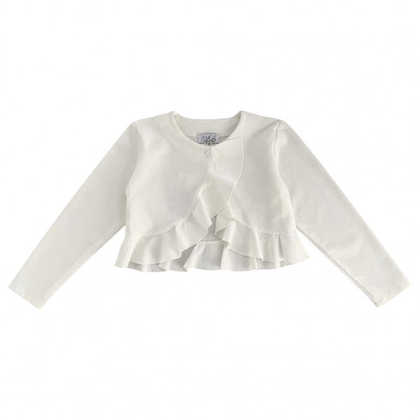 MILK WHITE JACKET WITH RUFFLES