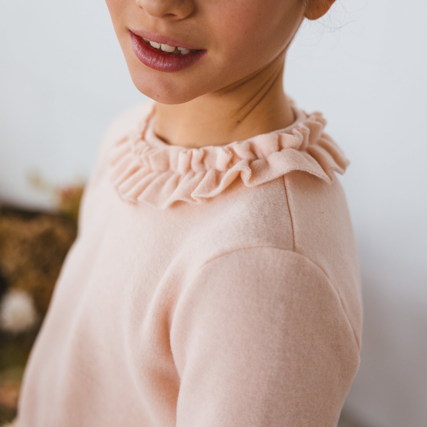 MILANO STITCH SWEATER WITH RUFFLES
