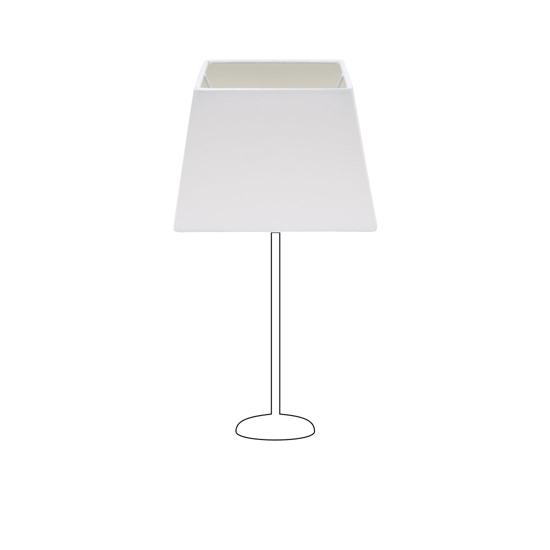 Abat-jour conique rectangulaire varié - Blanc - Ø20 ou Ø25 cm - Chintz