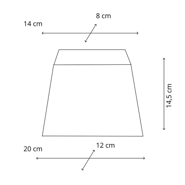 Abat-jour conique rectangulaire varié - Blanc - Ø20 ou Ø25 cm - Chintz