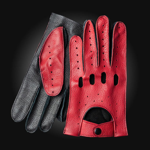 Classic Men's Leather Driving Gloves Made of Deer