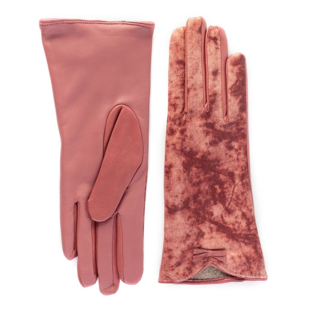 Women's Leather Gloves with Bow