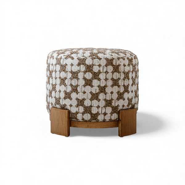 Indore Home - Fien - Poef- Ottomaans - Bruin - Beige