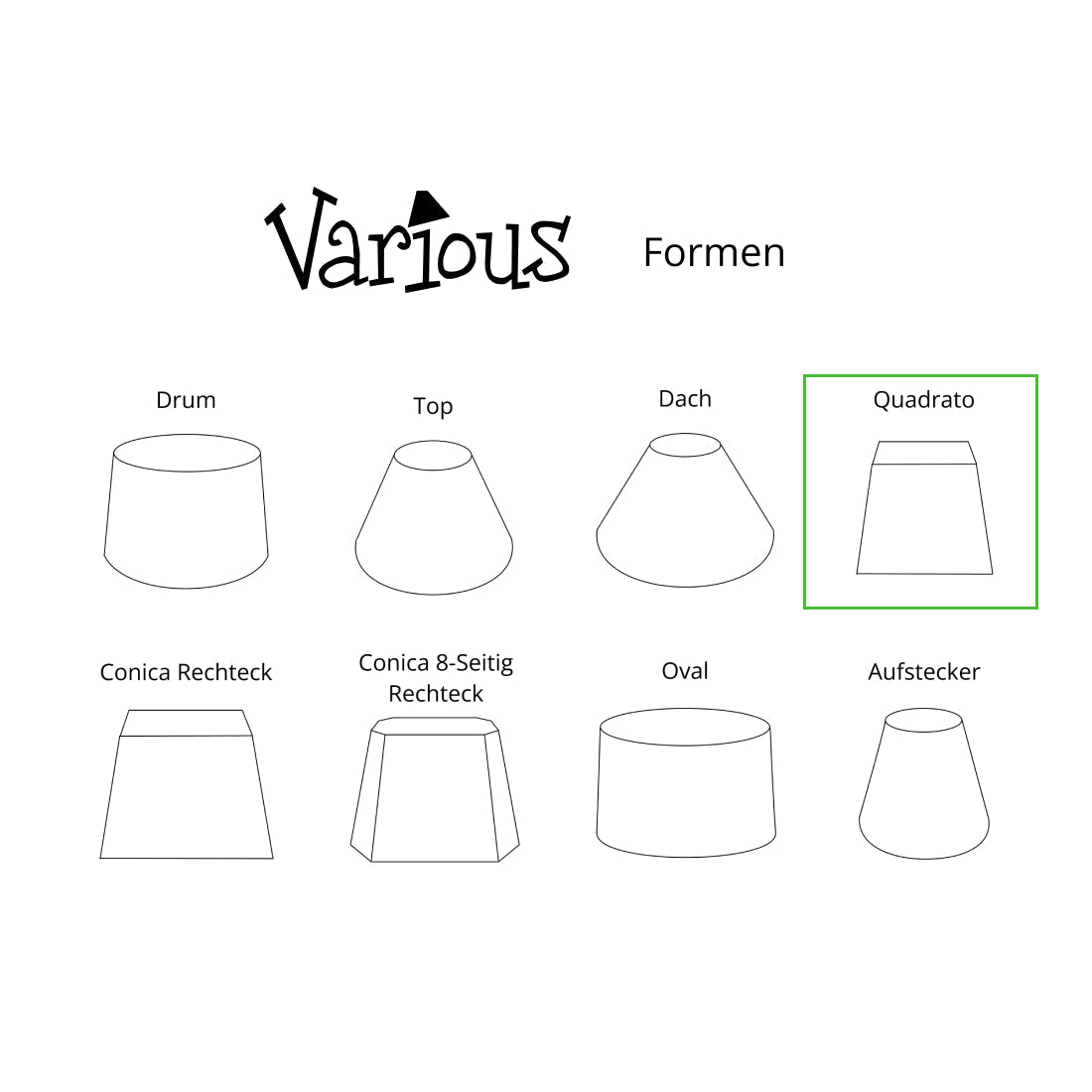 Various Square Lampshade – Taupe – Wooly – 22 x 22 cm