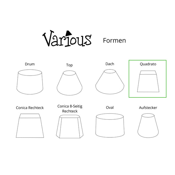 Various Square Lampshade – Taupe – Wooly – 22 x 22 cm