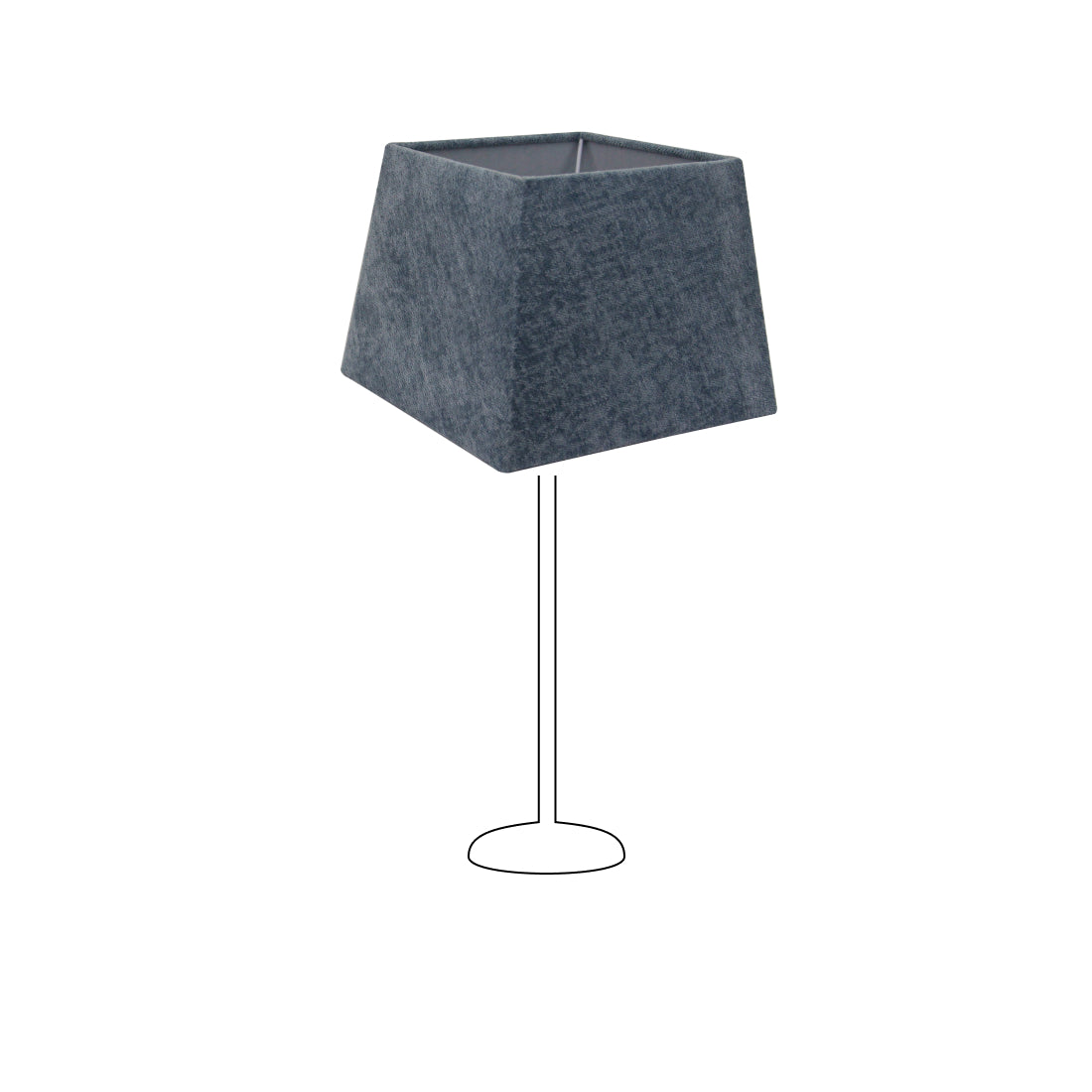 Pantalla Cuadrada Variada – Azul Claro – Lana – 22 x 22 cm