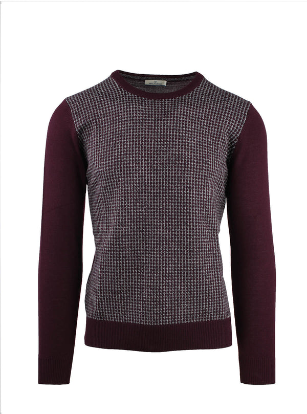HOUNDSTOOTH CREW NECK