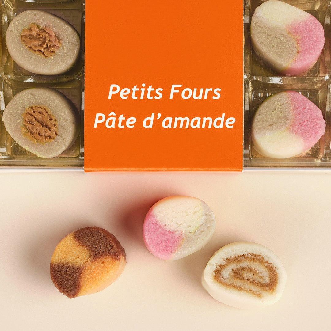Box of 18 almond paste petits fours