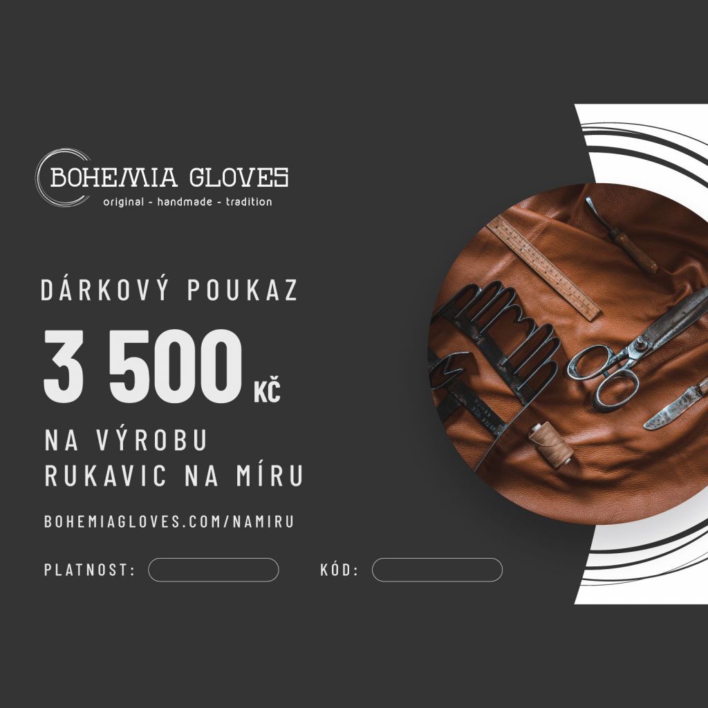 Electronic gift voucher for custom glove production