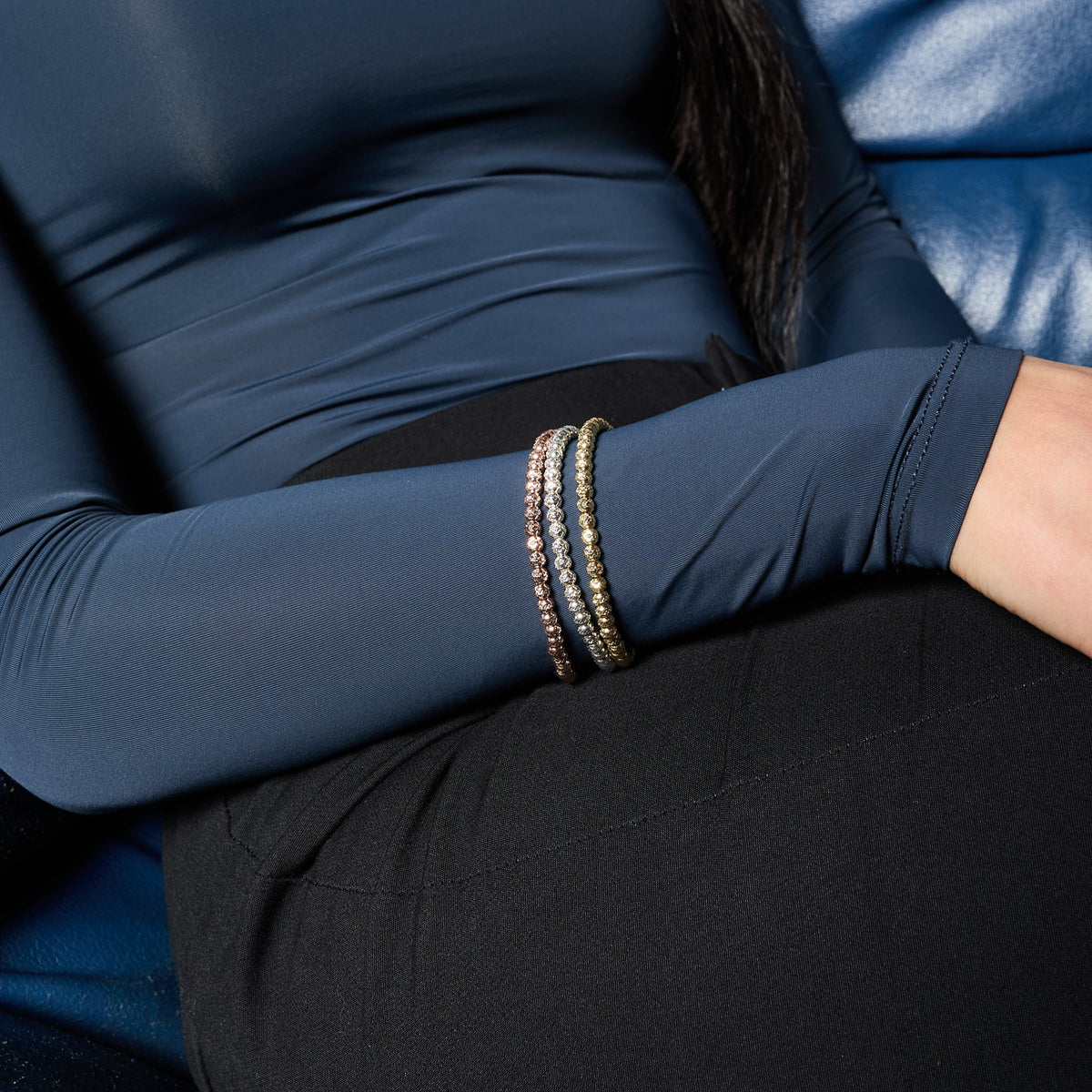 Rhodium-plated silver bracelet ref. LC34