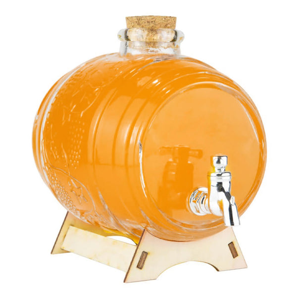 Glass Barrel with a Liter of Honey Mead Elisa