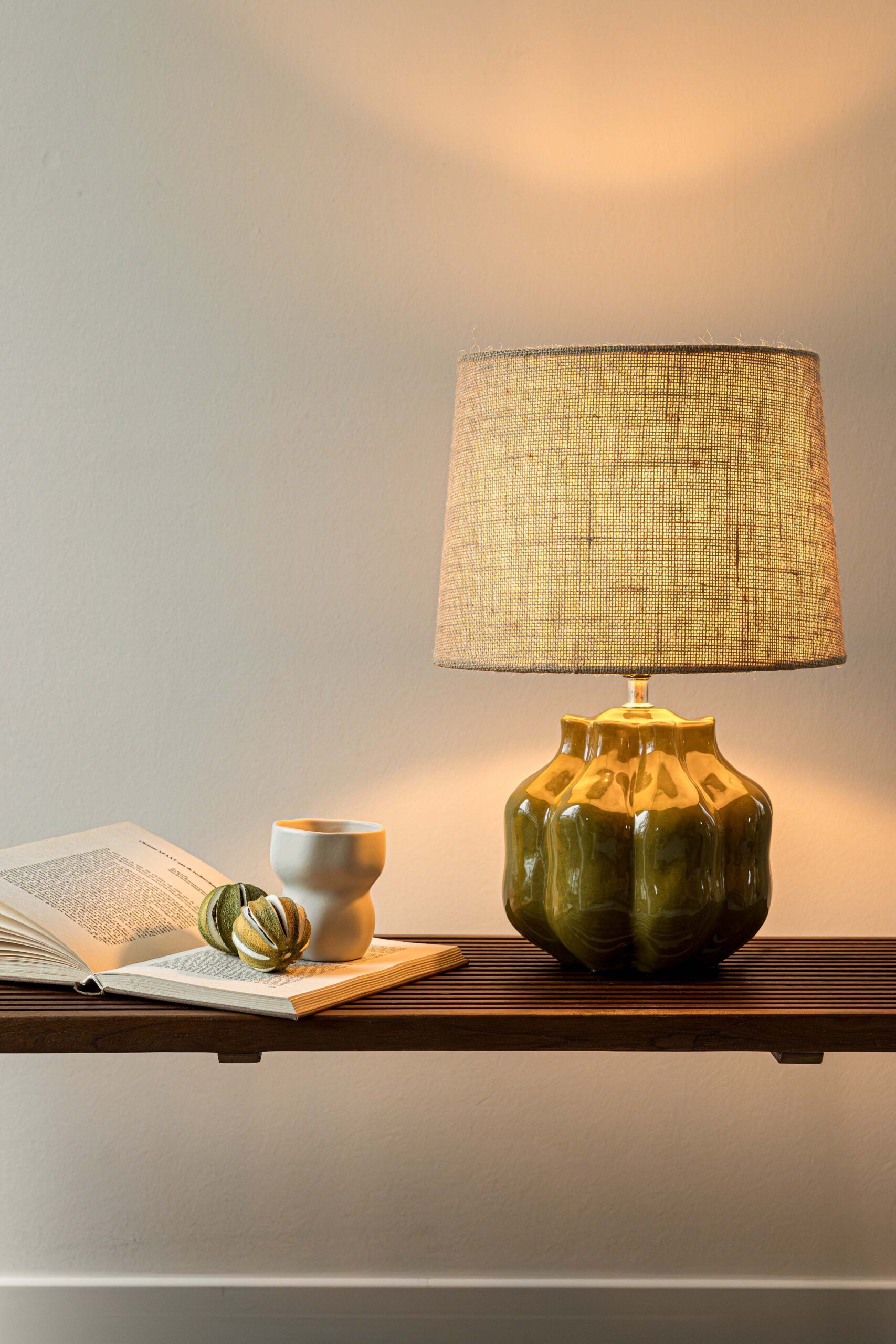 Indore Home - Verde - S - Table Lamp - Green