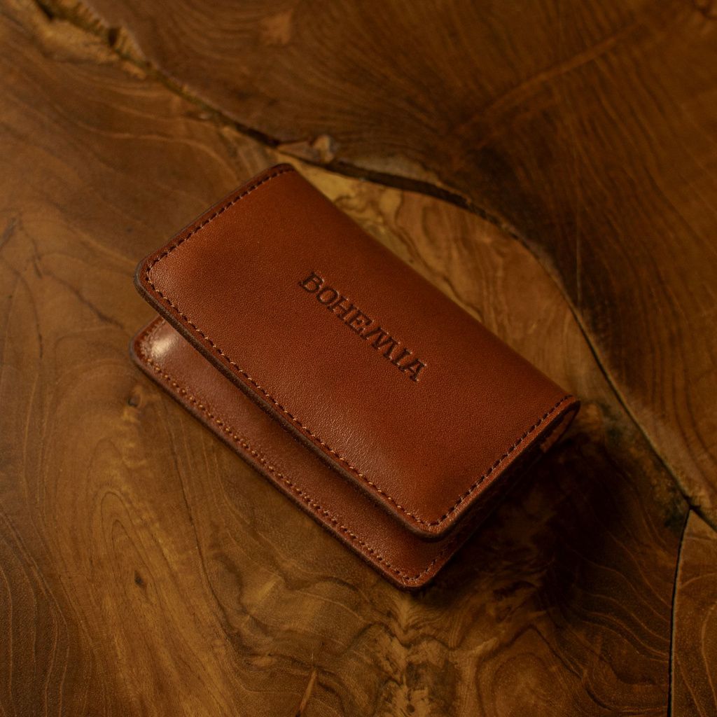 Leather Double Case for Cards and Documents