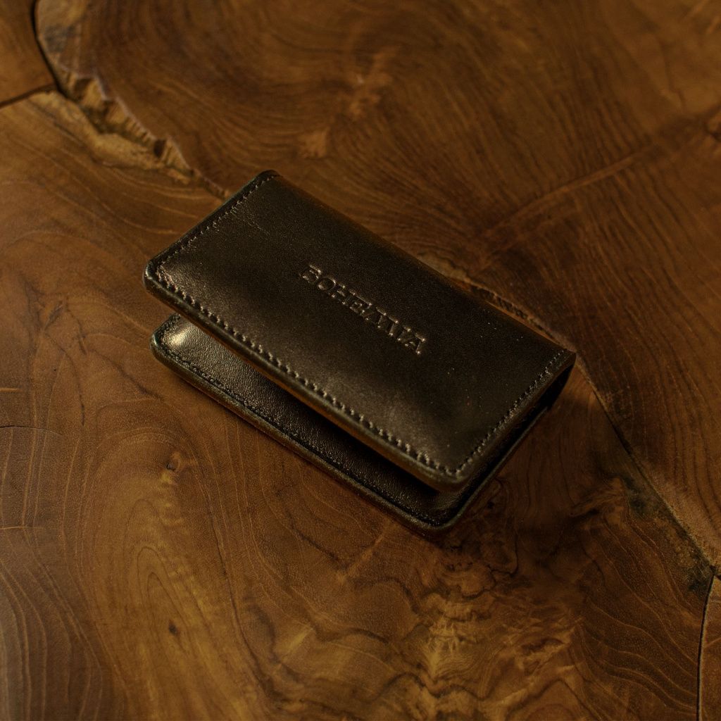 Leather Double Case for Cards and Documents