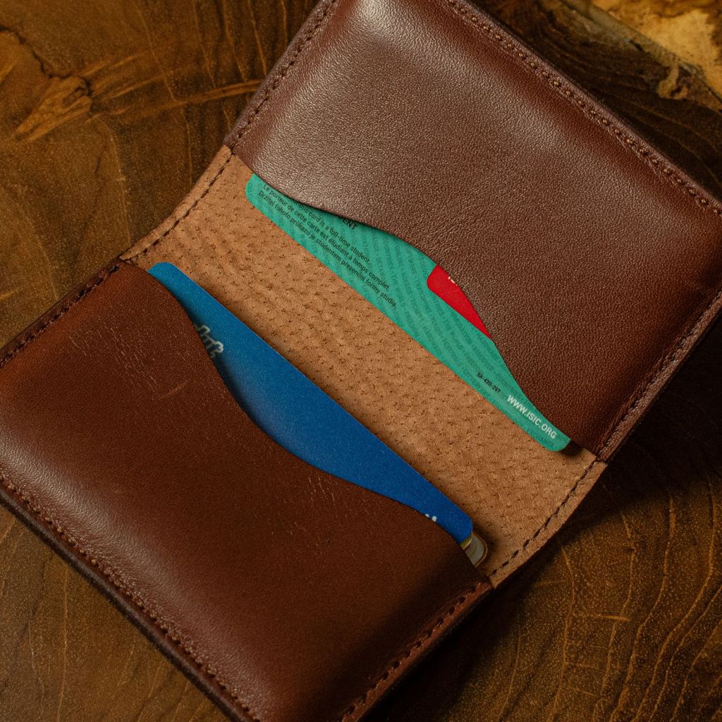 Leather Double Case for Cards and Documents