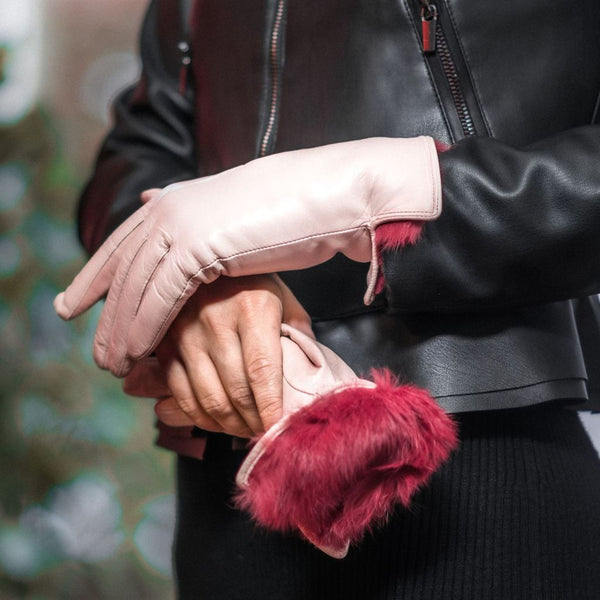 Women's Warm Gloves with Rabbit Lining