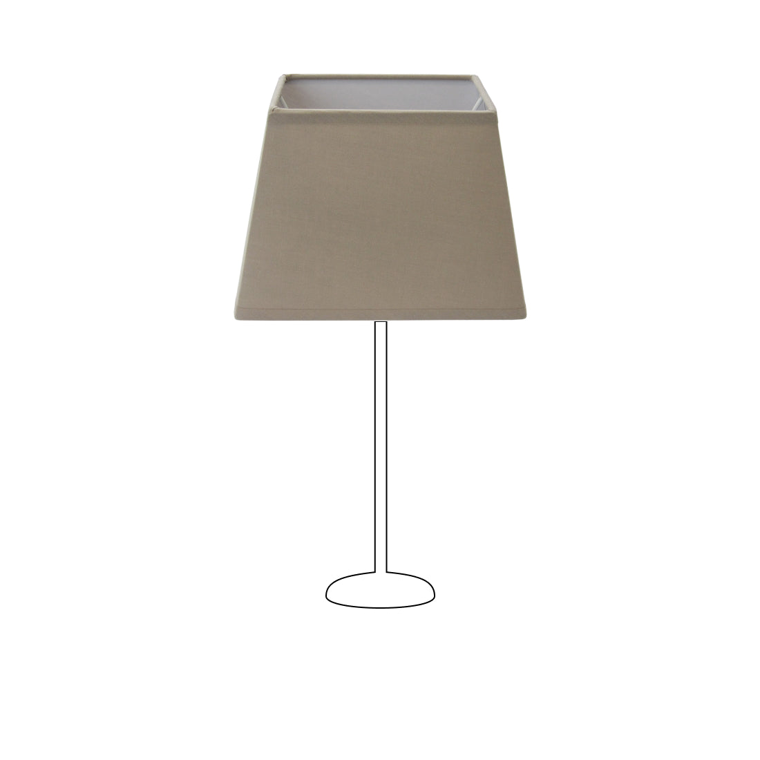 Various Conical Rectangular Lampshade - Light Brown - Ø20 or Ø27 cm – Cotton