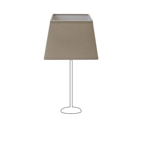 Various Conical Rectangular Lampshade - Light Brown - Ø20 or Ø27 cm – Cotton