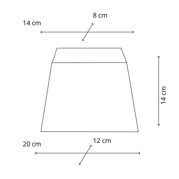 Various Conical Rectangular Lampshade - Light Brown - Ø20 or Ø27 cm – Cotton
