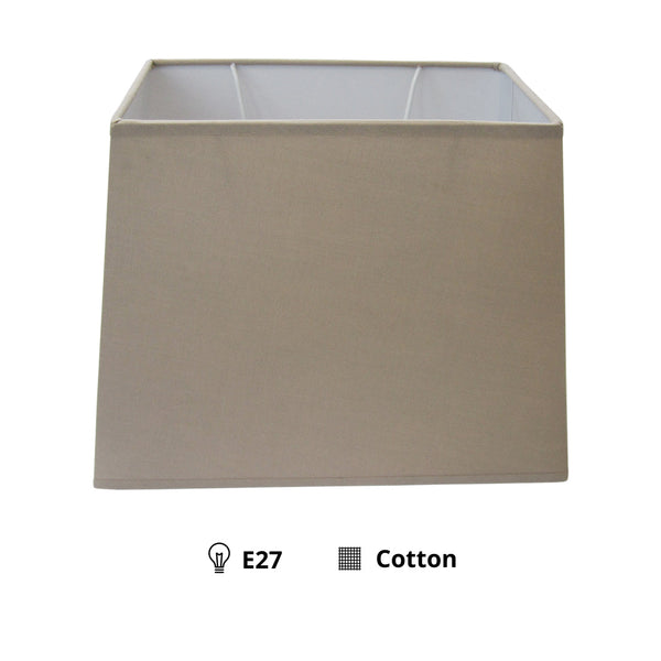 Various Conical Rectangular Lampshade - Light Brown - Ø20 or Ø27 cm – Cotton
