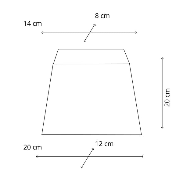 Various Conical Rectangular Lampshade - Light Brown - Ø20 or Ø27 cm – Cotton