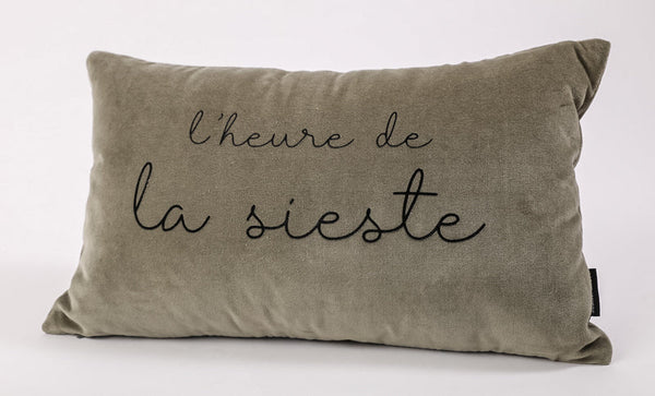 Rectangular Velvet Cushion Nap Time