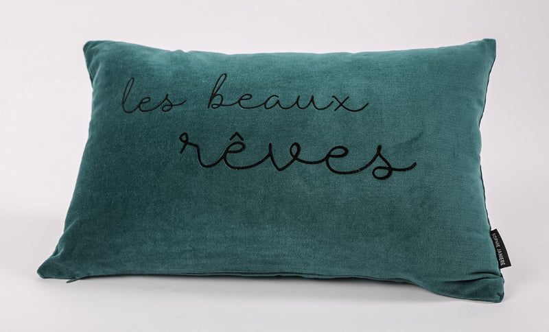 Rectangular Velvet Cushion Sweet Dreams