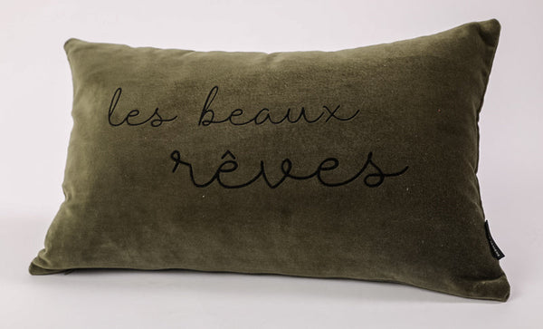 Rectangular Velvet Cushion Sweet Dreams
