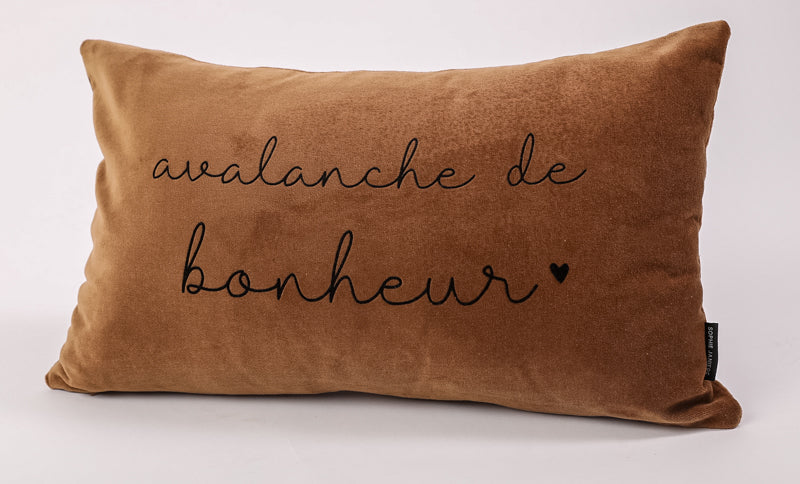 Rectangular Velvet Cushion Avalanche of Happiness