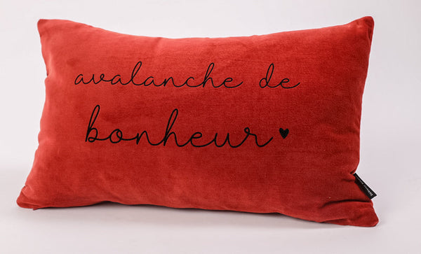 Rectangular Velvet Cushion Avalanche of Happiness