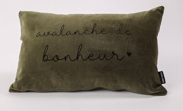 Rectangular Velvet Cushion Avalanche of Happiness