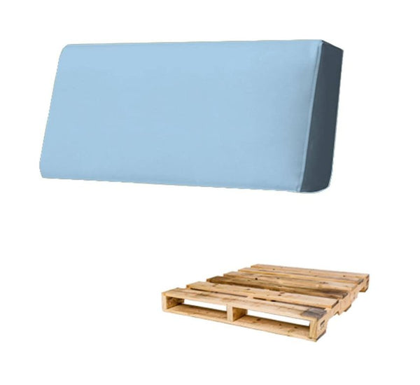 ECO BACK, Schienale per Pallet Rigido in Ecopelle 120x30 H15, Azzurro,  Arketicom