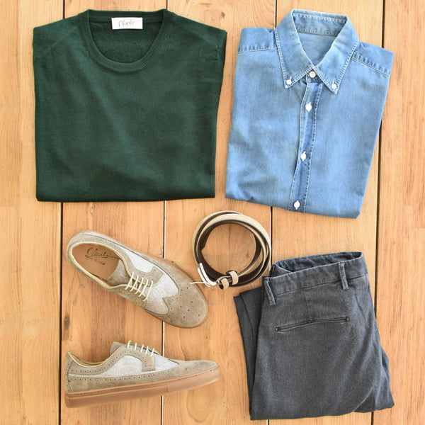 The 100% Merino Italian Pullover - Green