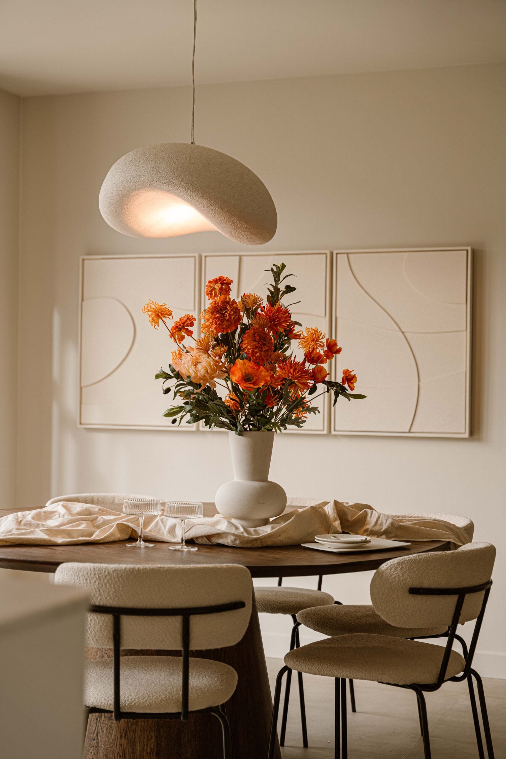 Silk bouquet - Orange