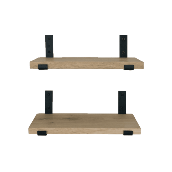 Price Stopper: Two wall shelves with brackets starting from 100 euros!