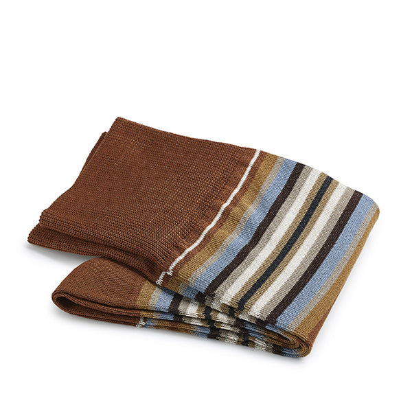 Cotton Men's Socks – Strisce d’Arte | Cognac