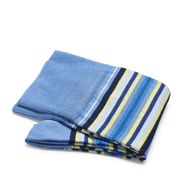 Meias de Algodão Masculinas – Strisce d'Arte | Azul/amarelo