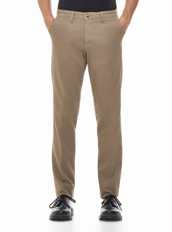 PANTS WITH MICRO DOTS TEXTURED FABRIC