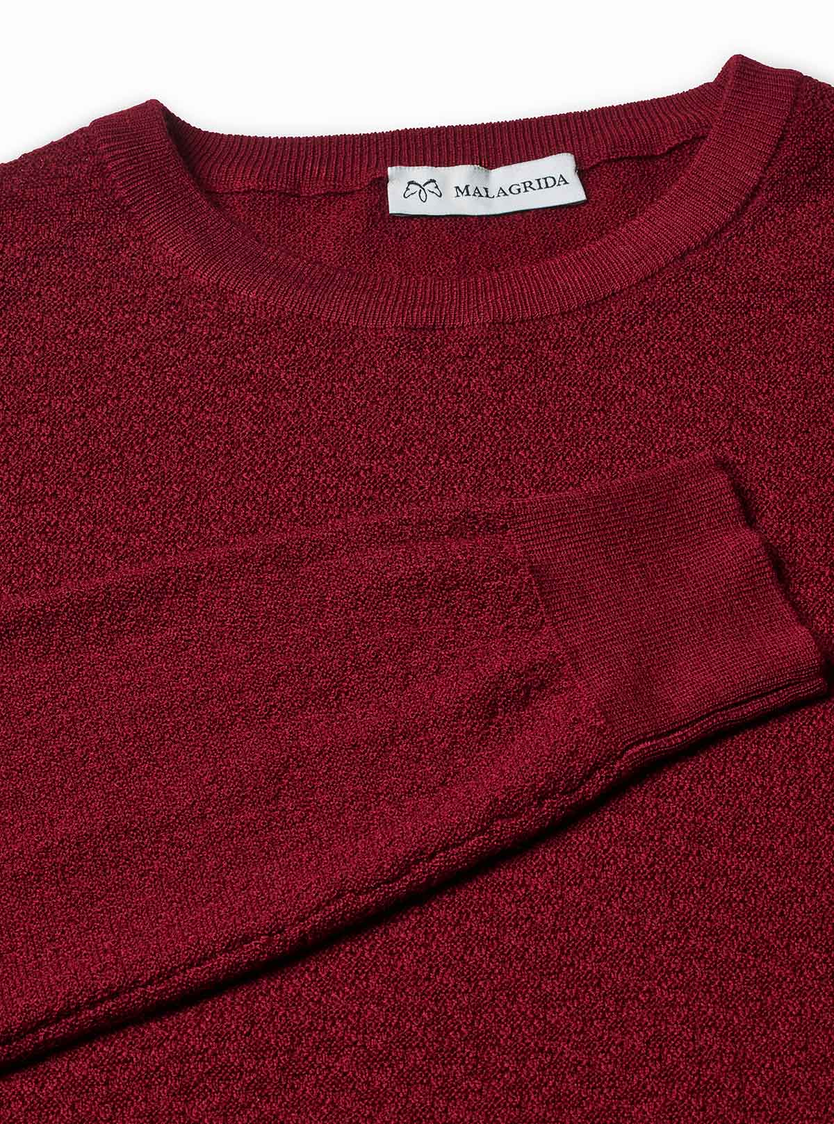 CREW NECK WITH DIAMOND PATTERN IN PURE WOOL