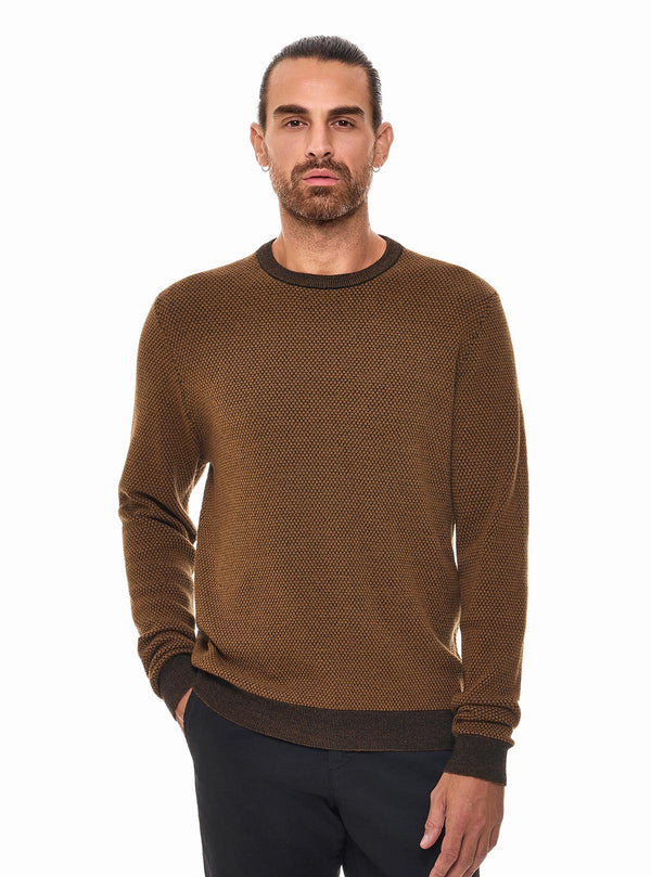 ROUND NECK POPCORN WORK IN PURE WOOL