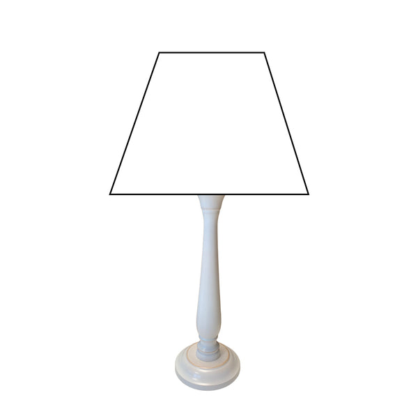 Base de lámpara de madera Berta en blanco/crema – Diseño clásico con elegancia moderna (37 cm, E27)