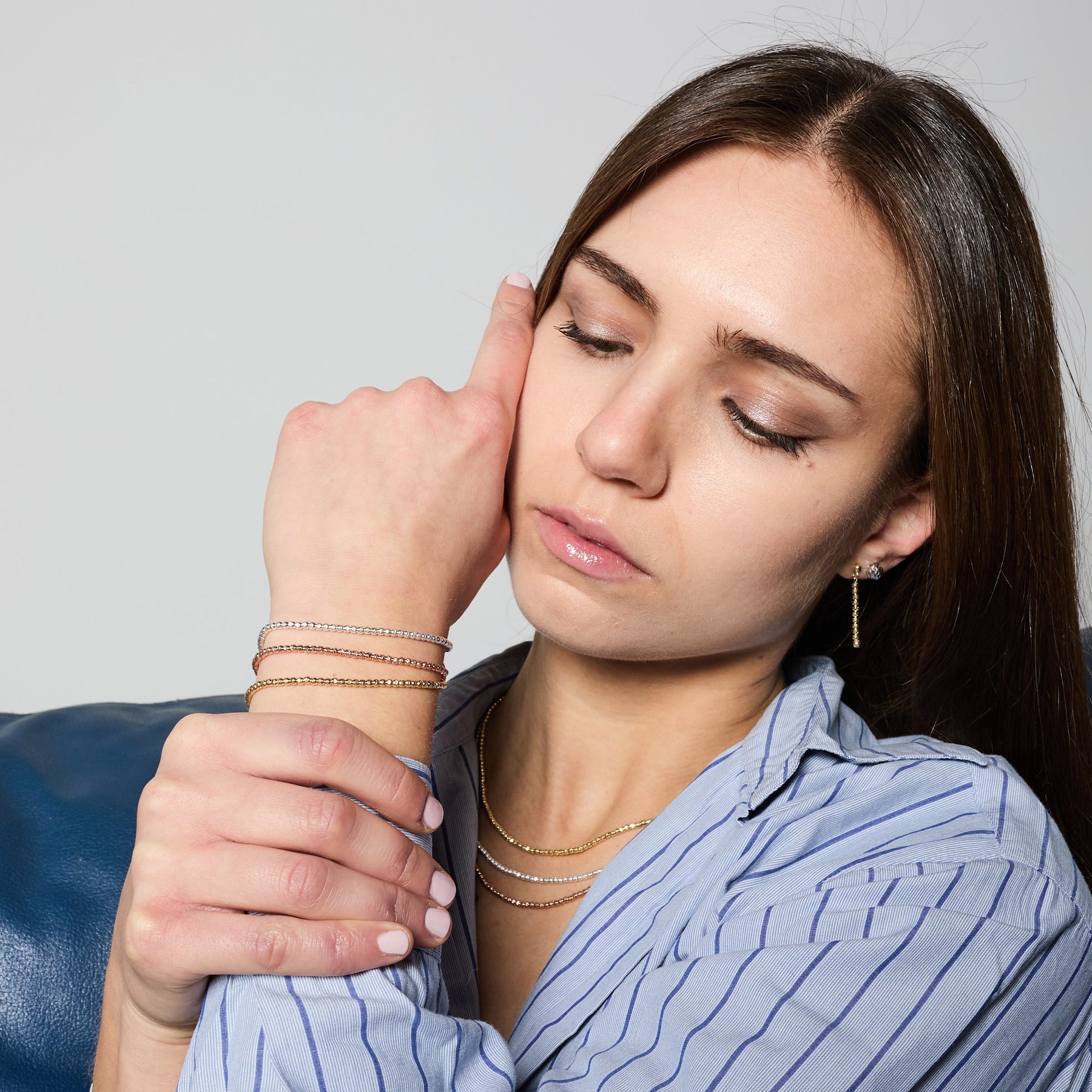 Silver bracelet plated in yellow gold ref. LC12