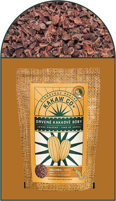 Drcené kakaové boby (Nibbs) Kolumbie Meta Hmotnost: 180 g