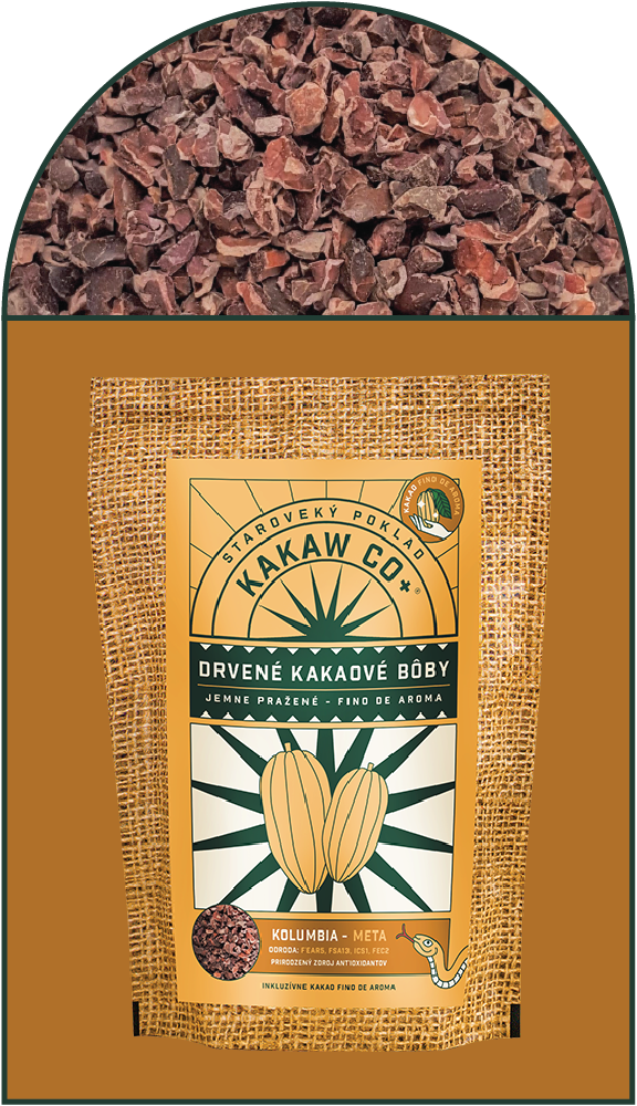 Drcené kakaové boby (Nibbs) Kolumbie Meta Hmotnost: 750g